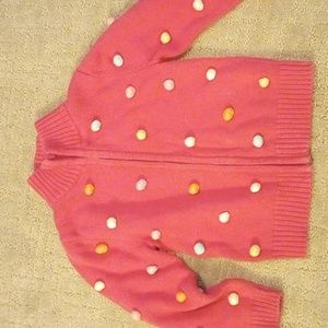 Pink pom pom cardigan